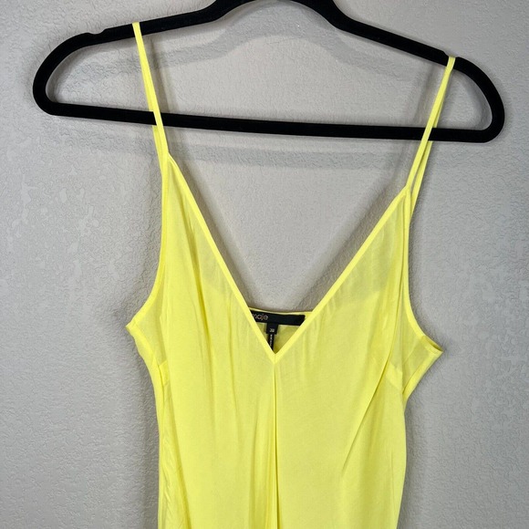 Maje Women's Adjustable‎ Cami Strap Summer Maxi Dress Sleeveless Yellow Size 38 - Picture 3 of 9